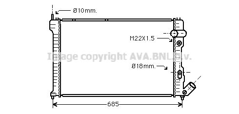 AVA QUALITY COOLING Радиатор, охлаждение двигателя CN2071